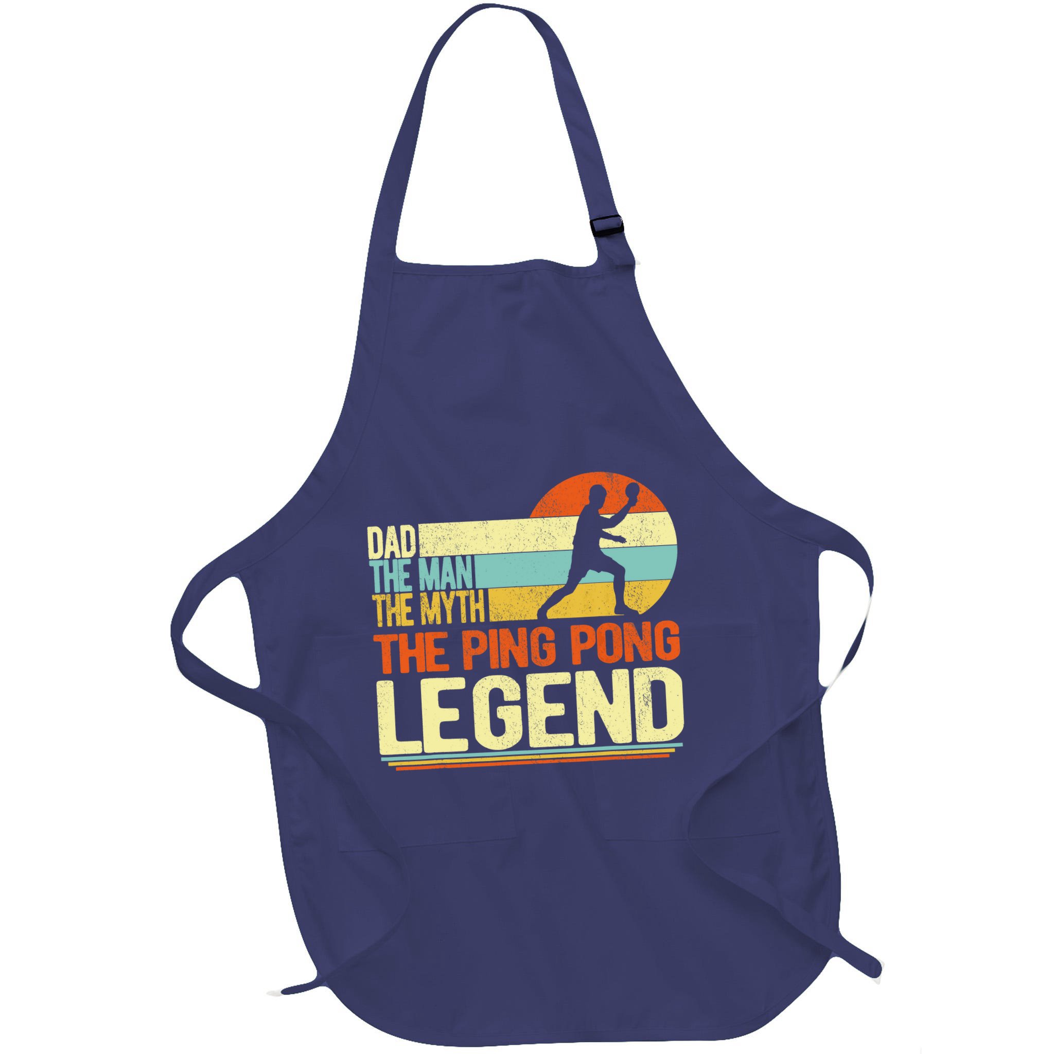 Dad Ping Pong Player Paddle Ball Ping Pong Legend Retro Apron