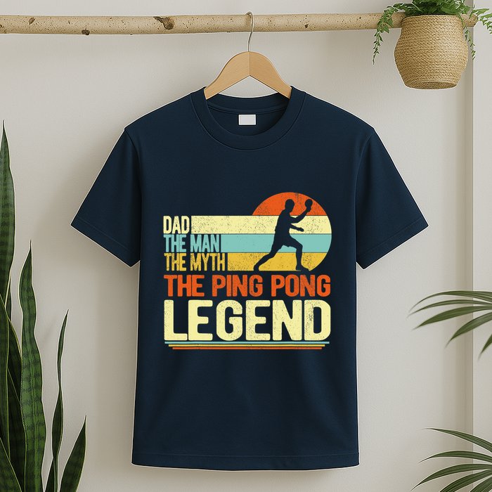 Dad Ping Pong Player Paddle Ball Ping Pong Legend Retro T-Shirt