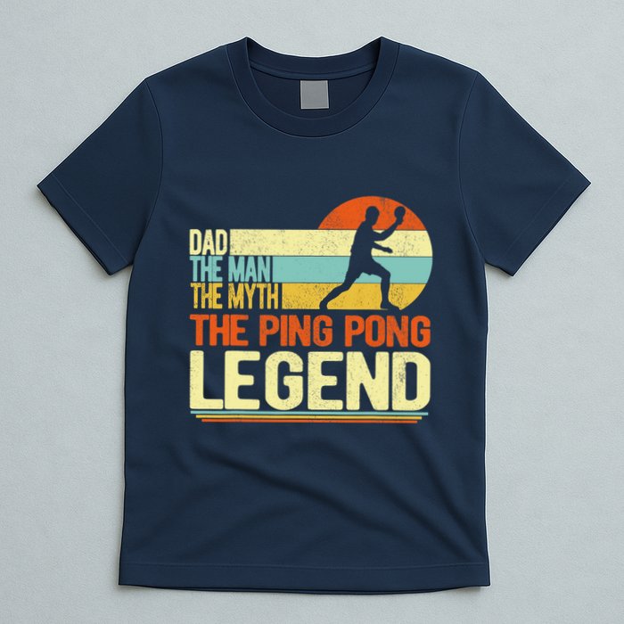 Dad Ping Pong Player Paddle Ball Ping Pong Legend Retro T-Shirt