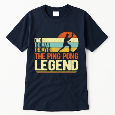 Dad Ping Pong Player Paddle Ball Ping Pong Legend Retro Tall T-Shirt