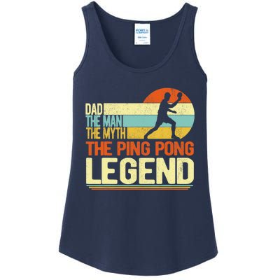 Dad Ping Pong Player Paddle Ball Ping Pong Legend Retro Ladies Essential Tank