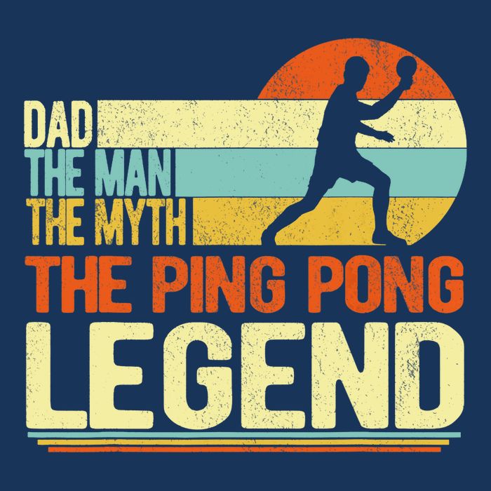 Dad Ping Pong Player Paddle Ball Ping Pong Legend Retro Flat Bill Trucker Hat