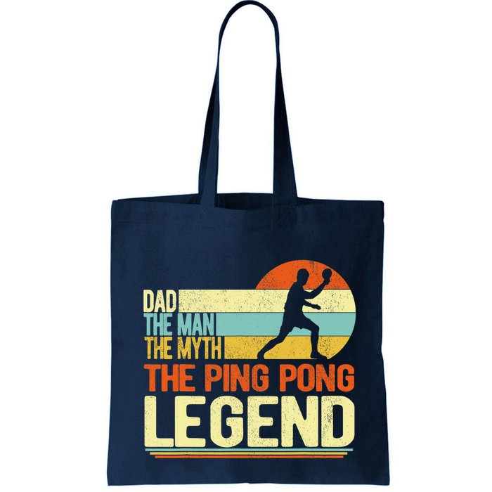 Dad Ping Pong Player Paddle Ball Ping Pong Legend Retro Bag