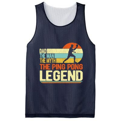 Dad Ping Pong Player Paddle Ball Ping Pong Legend Retro Mesh Reversible Basketball Jersey Tank