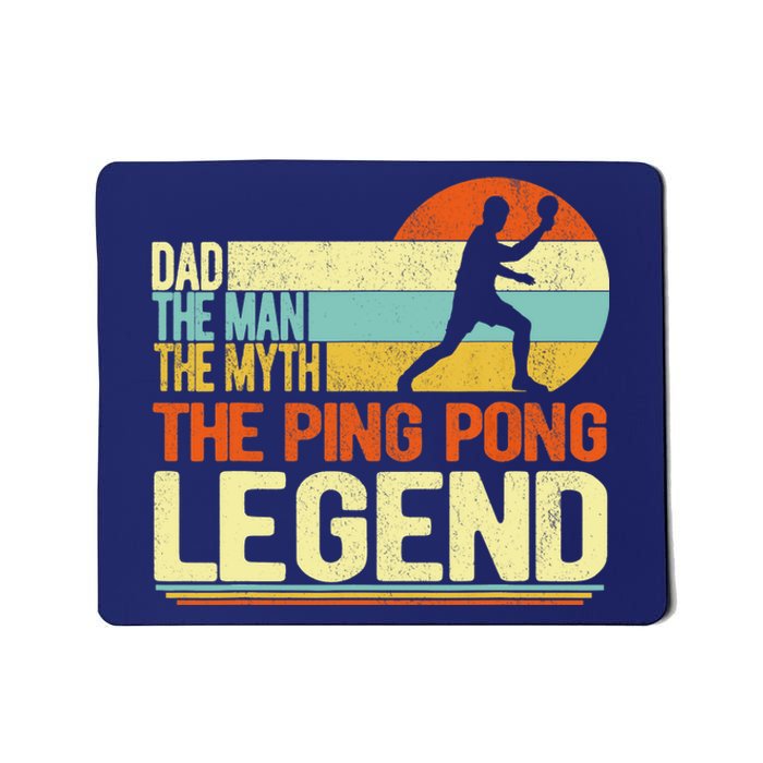 Dad Ping Pong Player Paddle Ball Ping Pong Legend Retro Mousepad