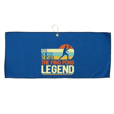 Dad Ping Pong Player Paddle Ball Ping Pong Legend Retro Large Microfiber Waffle Golf Towel