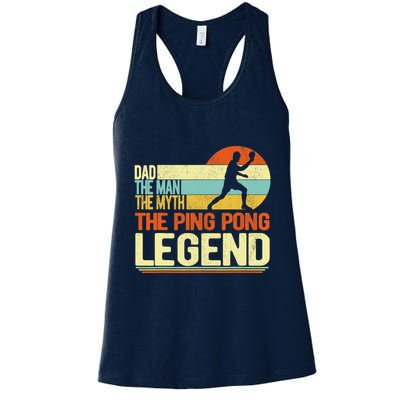Dad Ping Pong Player Paddle Ball Ping Pong Legend Retro Womens Tank Top
