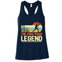Dad Ping Pong Player Paddle Ball Ping Pong Legend Retro Womens Tank Top