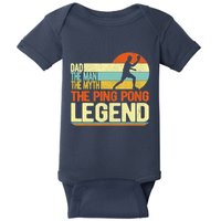 Dad Ping Pong Player Paddle Ball Ping Pong Legend Retro Baby Bodysuit