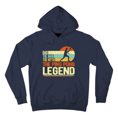 Dad Ping Pong Player Paddle Ball Ping Pong Legend Retro Tall Hoodie