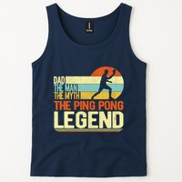 Dad Ping Pong Player Paddle Ball Ping Pong Legend Retro Tank Top