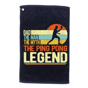 Dad Ping Pong Player Paddle Ball Ping Pong Legend Retro Platinum Collection Golf Towel