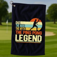 Dad Ping Pong Player Paddle Ball Ping Pong Legend Retro Golf Towel