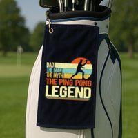 Dad Ping Pong Player Paddle Ball Ping Pong Legend Retro Golf Towel