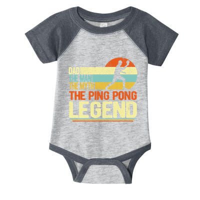 Dad Ping Pong Player Paddle Ball Ping Pong Legend Retro Infant Baby Jersey Bodysuit