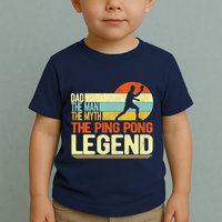 Dad Ping Pong Player Paddle Ball Ping Pong Legend Retro Toddler T-Shirt