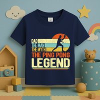 Dad Ping Pong Player Paddle Ball Ping Pong Legend Retro Toddler T-Shirt