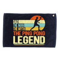 Dad Ping Pong Player Paddle Ball Ping Pong Legend Retro Grommeted Golf Towel