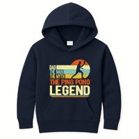 Dad Ping Pong Player Paddle Ball Ping Pong Legend Retro Kids Hoodie