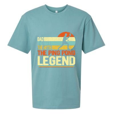 Dad Ping Pong Player Paddle Ball Ping Pong Legend Retro Sueded Cloud Jersey T-Shirt