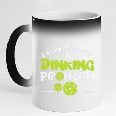 Dinking Problem Pickleball Funny Pickle Ball Gift 11oz Black Color Changing Mug