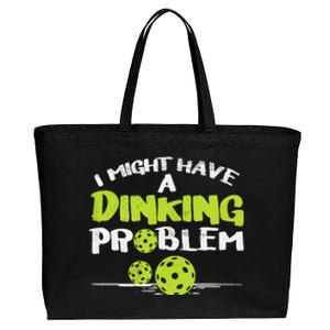 Dinking Problem Pickleball Funny Pickle Ball Gift Cotton Canvas Jumbo Tote