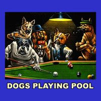 Dogs Playing Pool Art Work Puppies Snooker Pocket Billiards 16 in Basic Backpack
