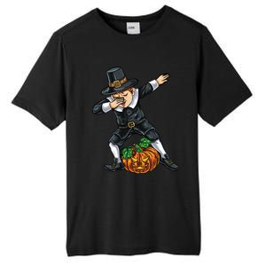 Dabbing Pilgrim Pumpkin Thanksgiving Cool Gift Tall Fusion ChromaSoft Performance T-Shirt