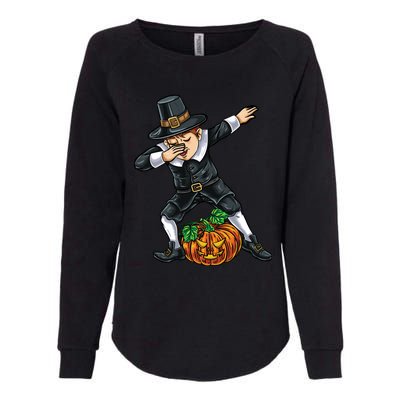 Dabbing Pilgrim Pumpkin Thanksgiving Cool Gift Womens California Wash Sweatshirt