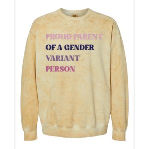 Drunkenmantis Proud Parent Of A Gender Variant Person Colorblast Crewneck Sweatshirt