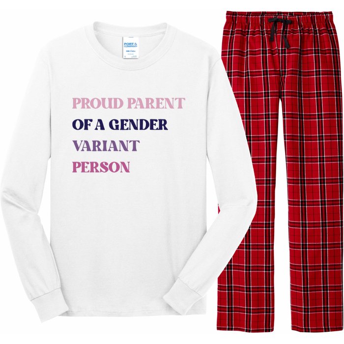 Drunkenmantis Proud Parent Of A Gender Variant Person Long Sleeve Pajama Set