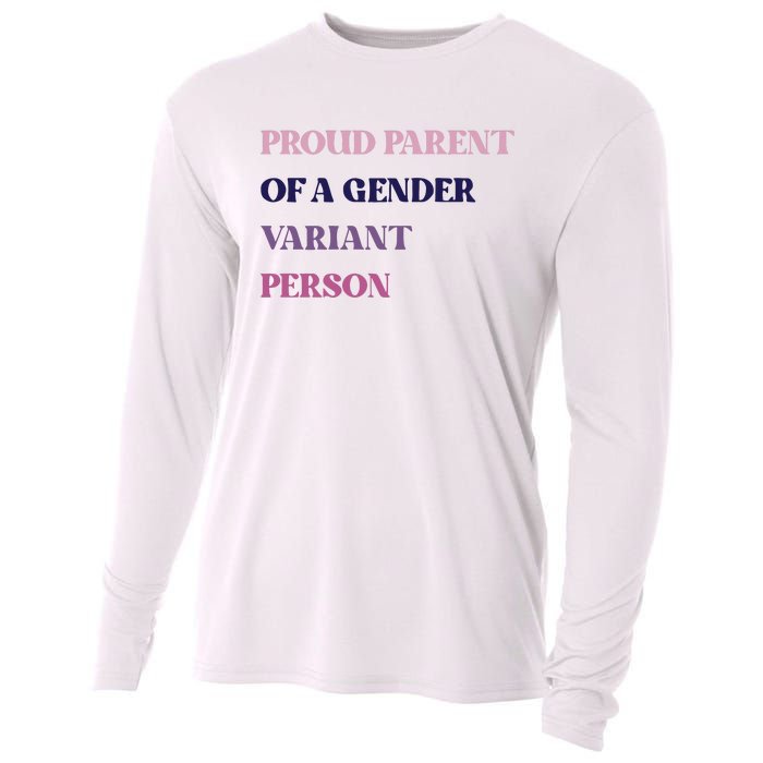 Drunkenmantis Proud Parent Of A Gender Variant Person Cooling Performance Long Sleeve Crew