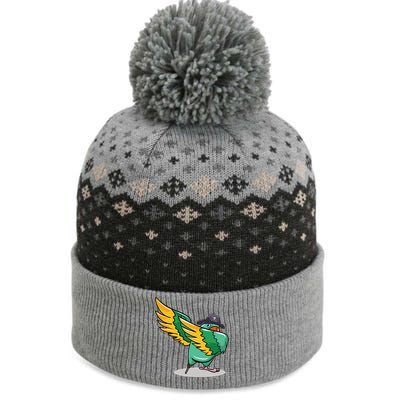 Dabbing Pirate Parrot Gift Illustration Bird Lovers The Baniff Cuffed Pom Beanie