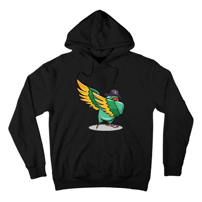 Dabbing Pirate Parrot Gift Illustration Bird Lovers Hoodie