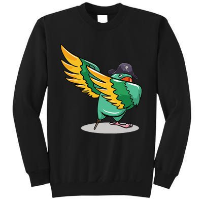 Dabbing Pirate Parrot Gift Illustration Bird Lovers Sweatshirt