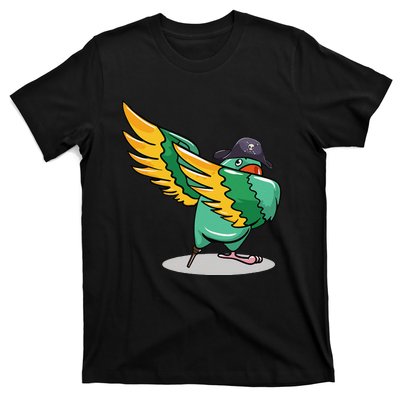 Dabbing Pirate Parrot Gift Illustration Bird Lovers T-Shirt