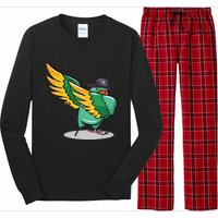 Dabbing Pirate Parrot Gift Illustration Bird Lovers Long Sleeve Pajama Set