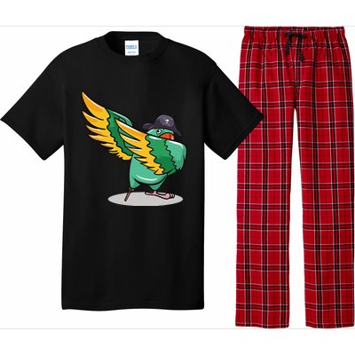 Dabbing Pirate Parrot Gift Illustration Bird Lovers Pajama Set