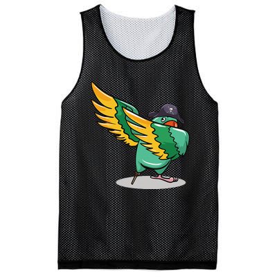 Dabbing Pirate Parrot Gift Illustration Bird Lovers Mesh Reversible Basketball Jersey Tank