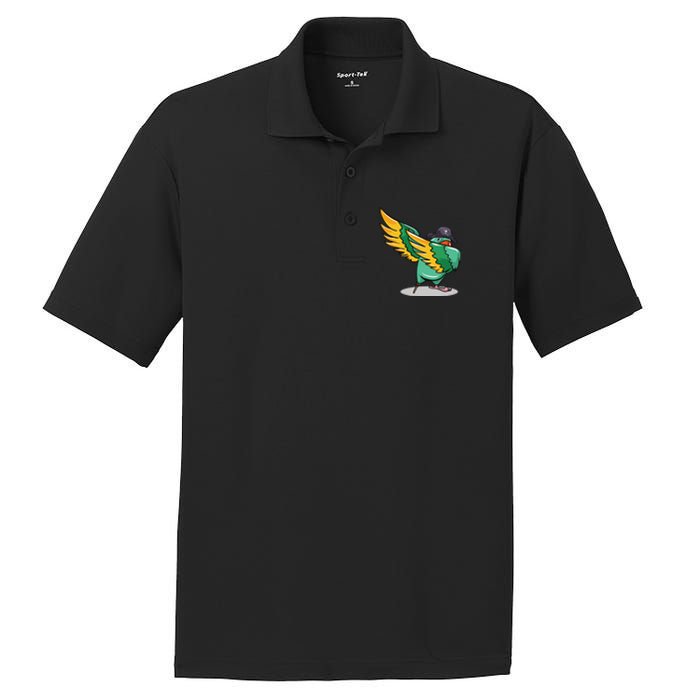 Dabbing Pirate Parrot Gift Illustration Bird Lovers PosiCharge RacerMesh Polo