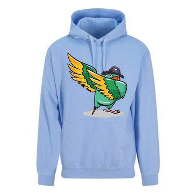 Dabbing Pirate Parrot Gift Illustration Bird Lovers Unisex Surf Hoodie