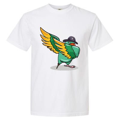 Dabbing Pirate Parrot Gift Illustration Bird Lovers Garment-Dyed Heavyweight T-Shirt