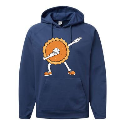 Dabbing Pumpkin Pie Thanksgiving Day Funny  Dab  Performance Fleece Hoodie