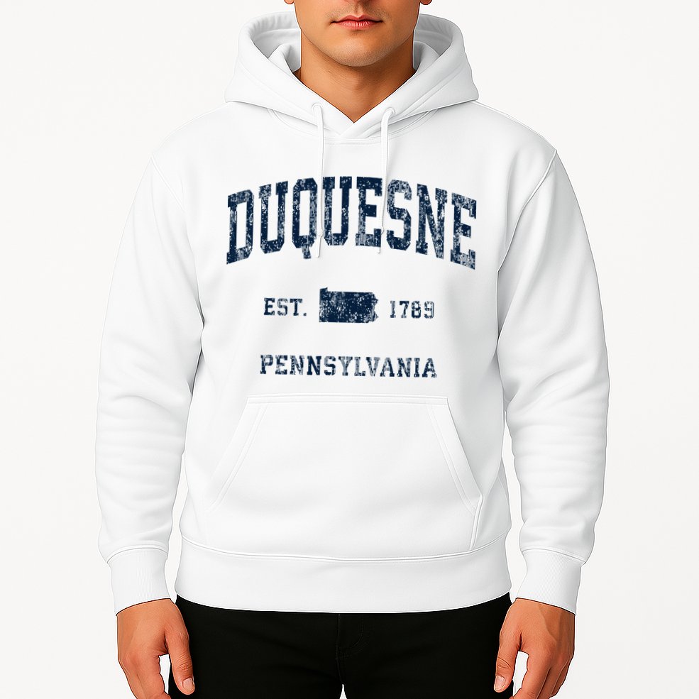 Duquesne Pennsylvania Pa Vintage Athletic Sports Design Hoodie