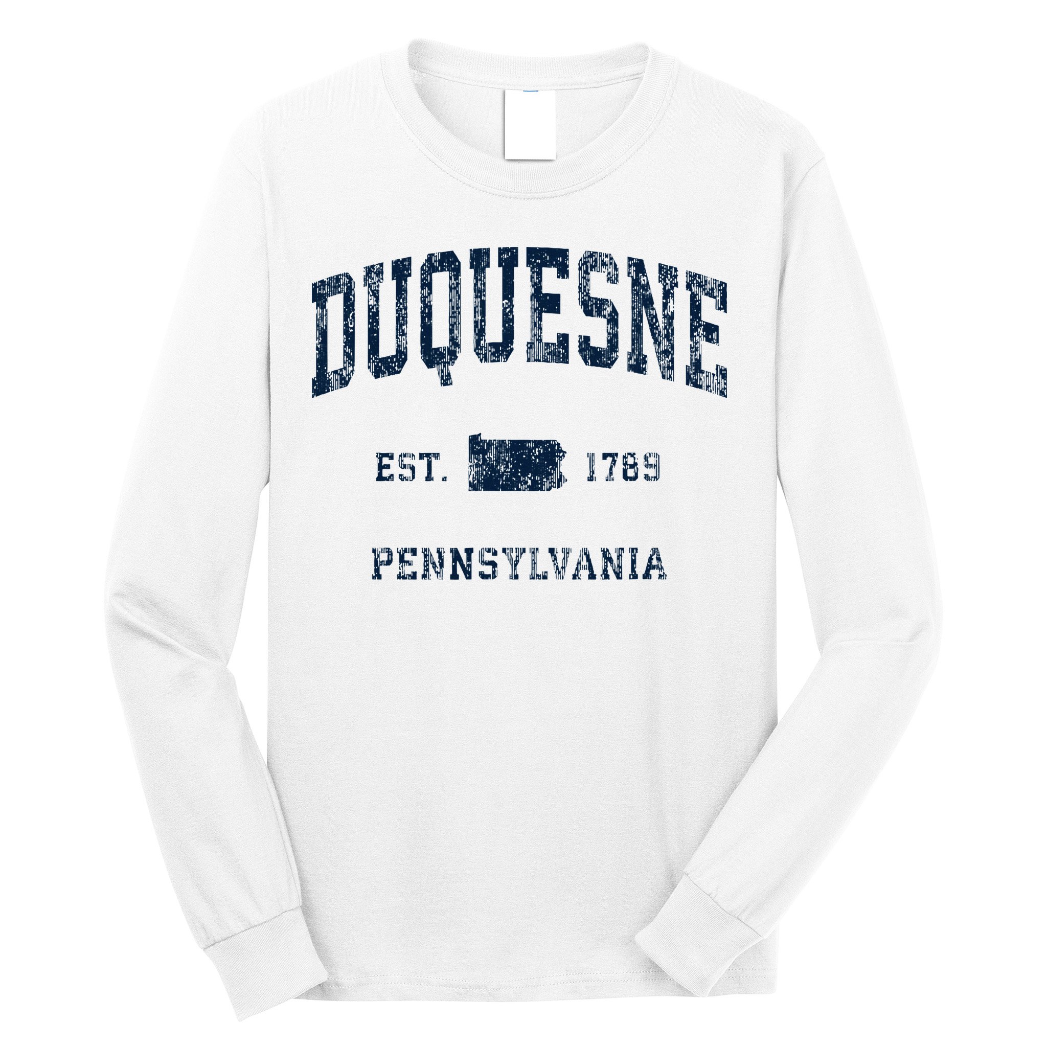 Duquesne Pennsylvania Pa Vintage Athletic Sports Design Long Sleeve Shirt