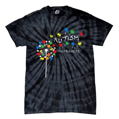 Dandelion Puzzle Piece Cool Autism Awareness Gift Tie-Dye T-Shirt