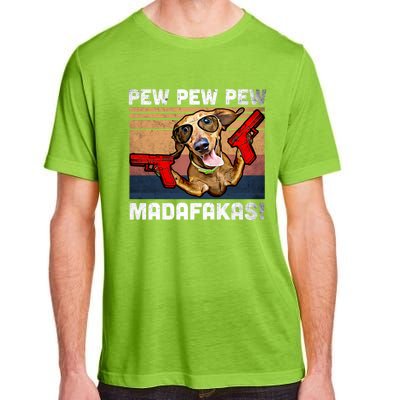 Dachshund Pew Pew Madafakas Cute Gift Vintage Weiner Dog Pew Gift Adult ChromaSoft Performance T-Shirt