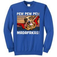 Dachshund Pew Pew Madafakas Cute Gift Vintage Weiner Dog Pew Gift Sweatshirt