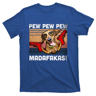 Dachshund Pew Pew Madafakas Cute Gift Vintage Weiner Dog Pew Gift T-Shirt