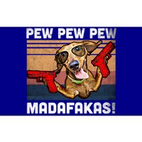 Dachshund Pew Pew Madafakas Cute Gift Vintage Weiner Dog Pew Gift Bumper Sticker